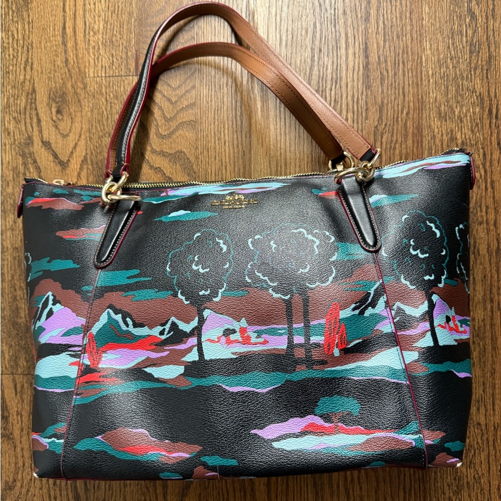Vintage Coach Landscape Tote
